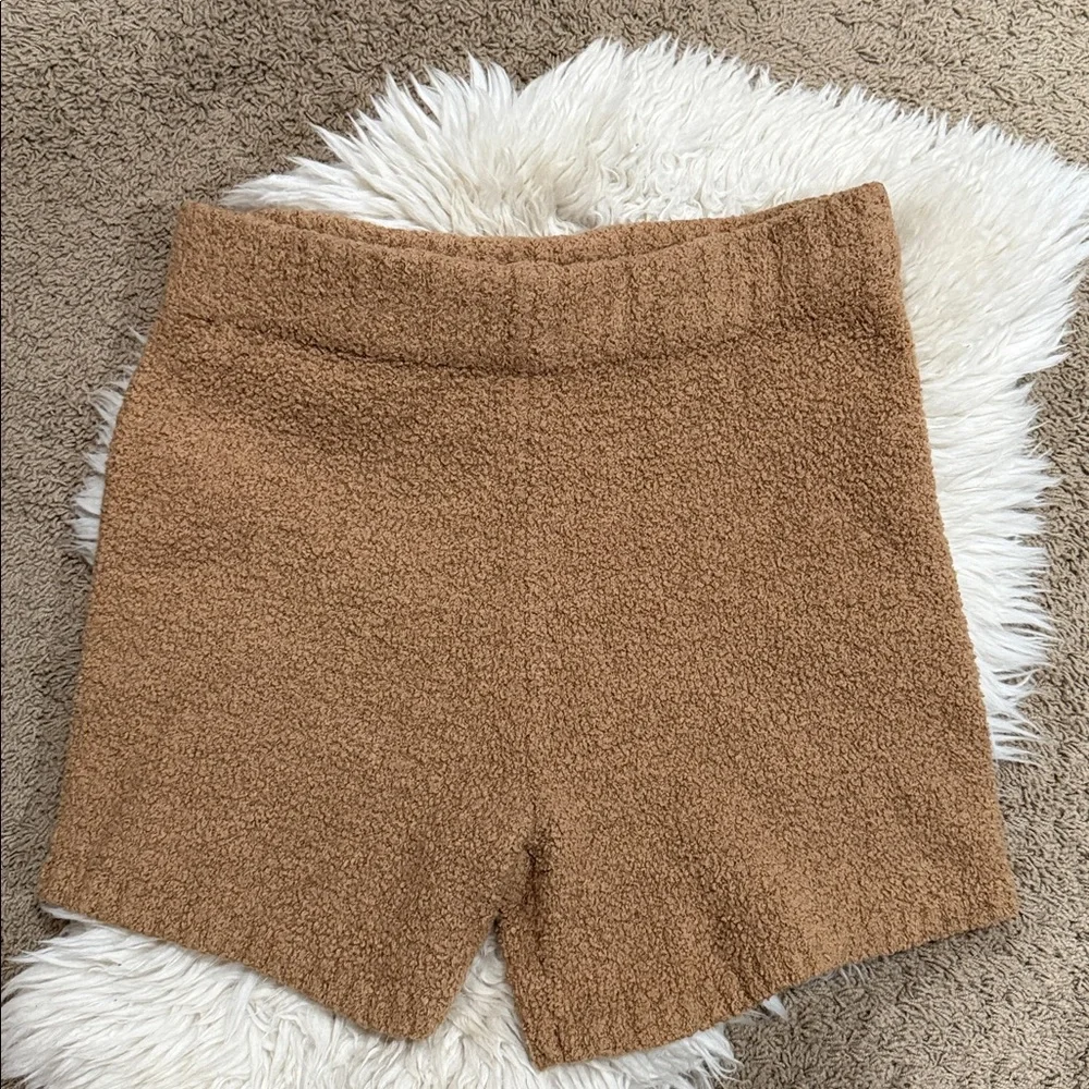 Skims Cozy Knit Boucle Shorts in Camel Size 2X/3X - Picture 2 of 7